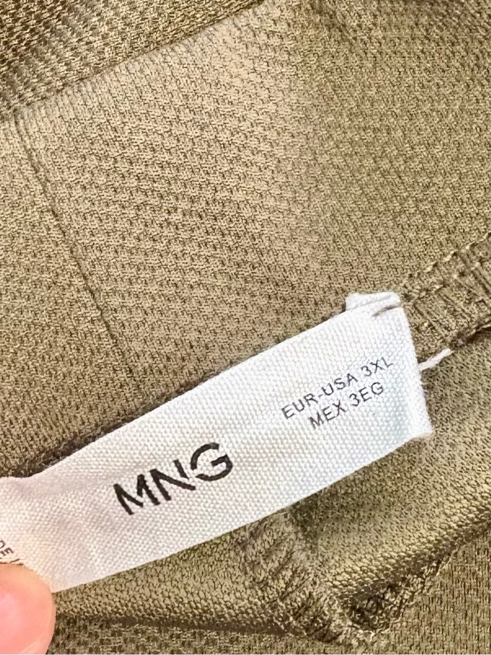 MANGO MNG Cuffed Seam Detail Lounge Pants - Olive Khaki Green Women 3XL - Picture 6 of 8